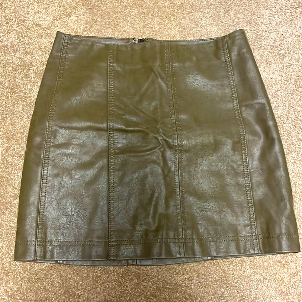 FREE PEOPLE faux suede mini skirt